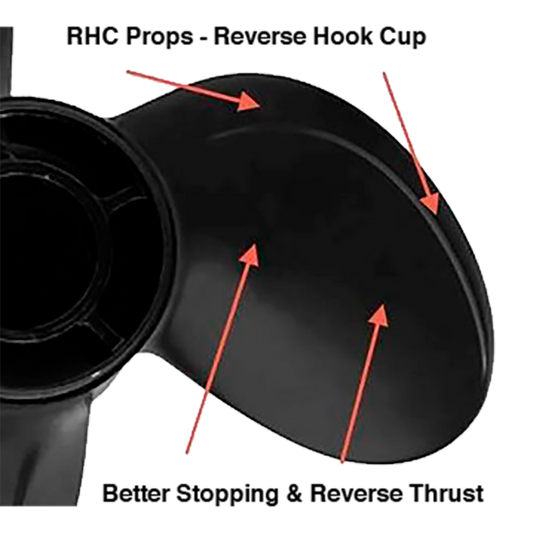 Honda Houseboat Propeller | Reverse Hook Cup | 35-50hp