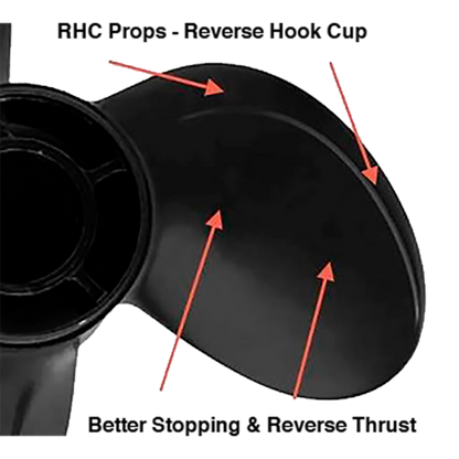 Nissan & Tohatsu Houseboat Propeller | Reverse Hook Cup | 70-140hp